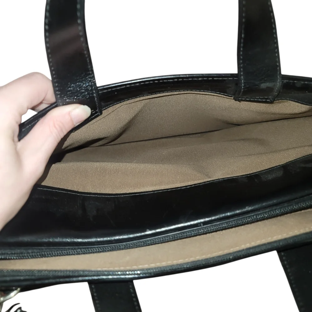 Jack Georges Milano Leather Laptop Business Case Black